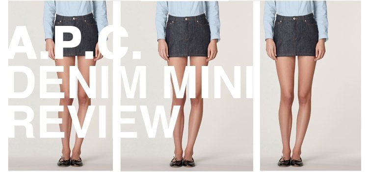 APC denim mini skirt review