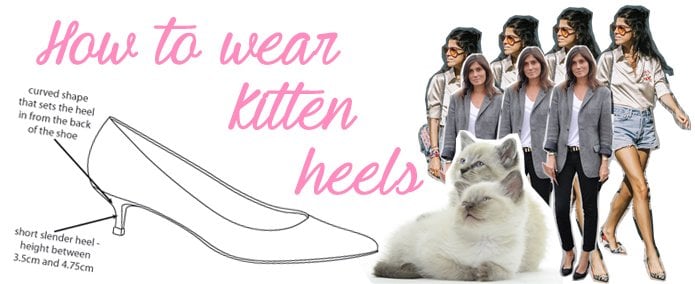 kitten heels with fur