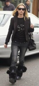 Kate Moss in Bella Freud's Je T'Aime Jane Jumper