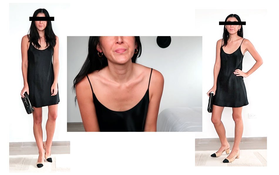 chanel slip dress