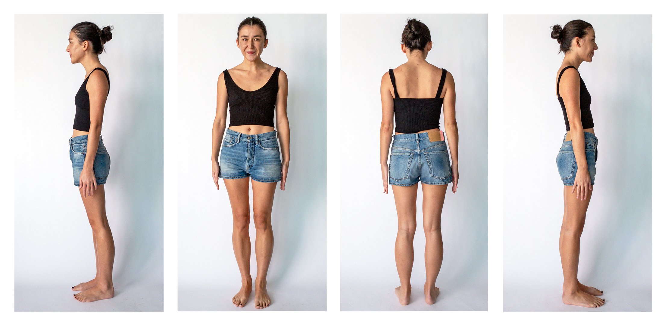 acne denim shorts