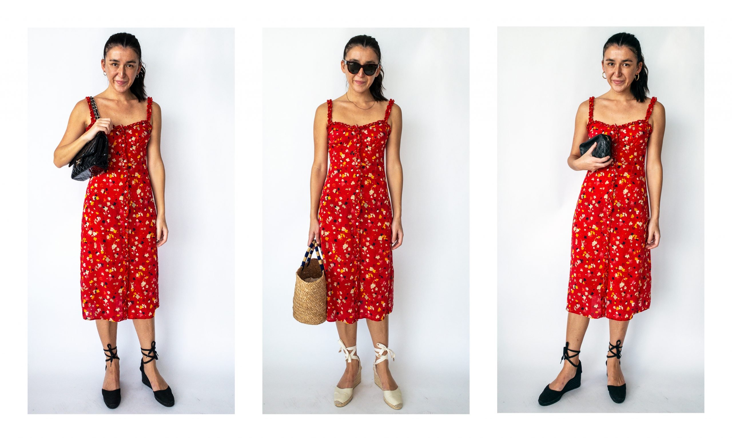 Midi dress with espadrilles outfits