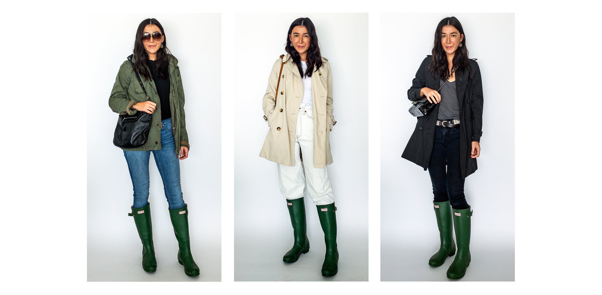How to wear hunter boots with jeans