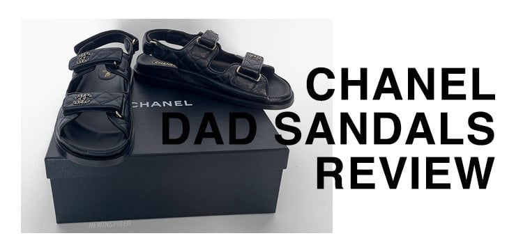 chanel quilted dad sandals