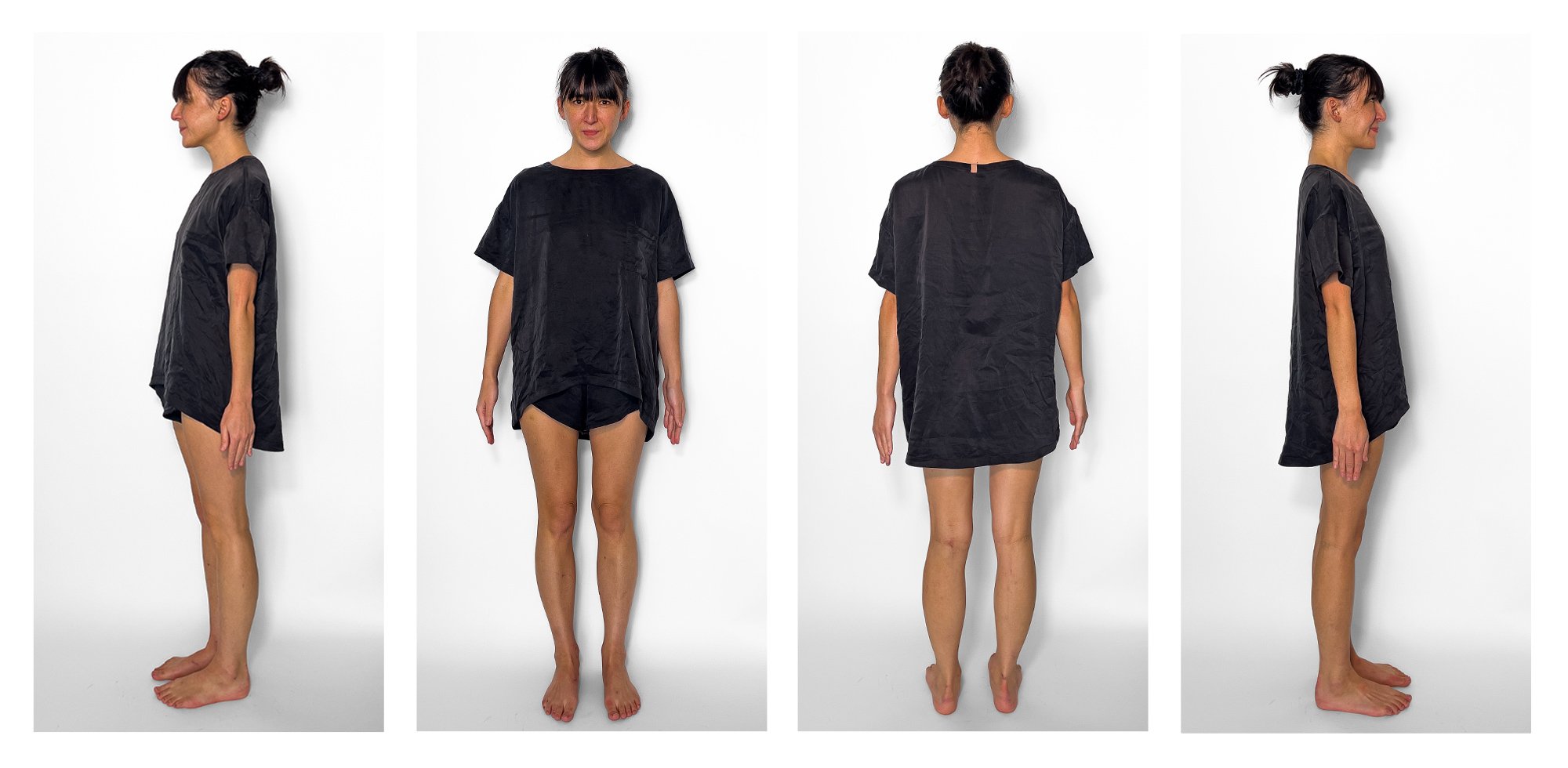 Lunya Washable silk t-shirt and shorts sizing