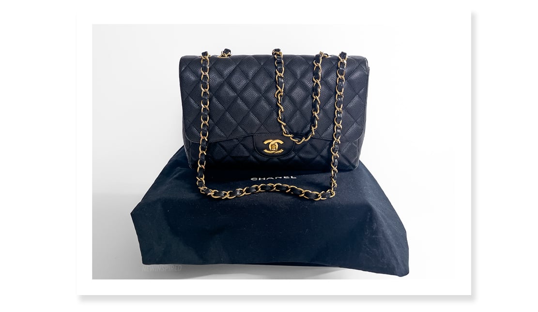 Chanel large classic flap handbag