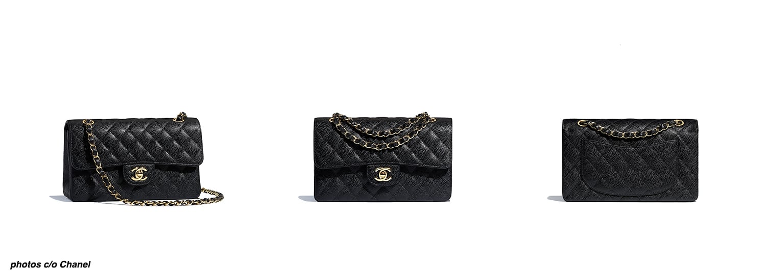 Chanel small classic handbag sizing