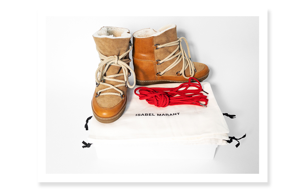 Isabel Marant nowles boots red laces