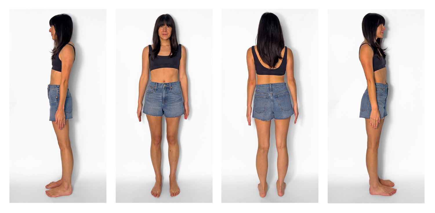 madewell denim shorts sizing