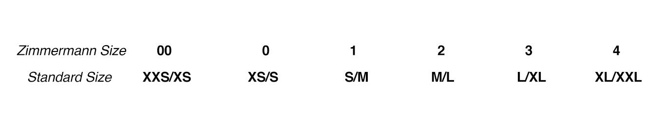 Zimmermann Size Chart