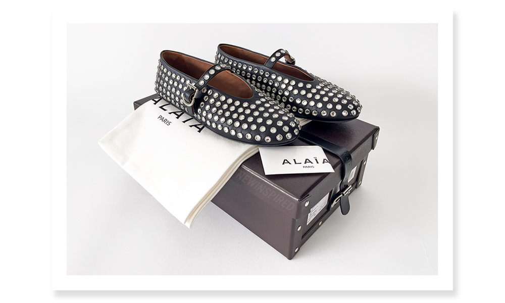 Alaïa strass ballerinas