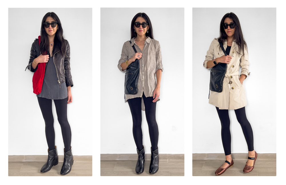 Outfits showing how to wear leggings today