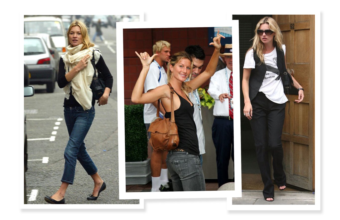 Kate Moss and Gisele Bündchen in a Balenciaga flap bag