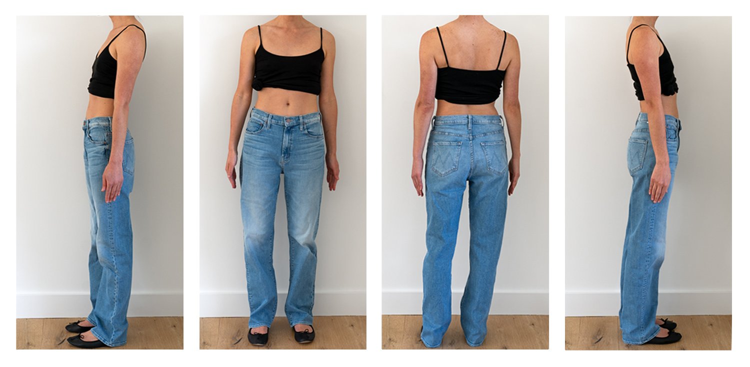 Mother Denim's The Ditcher Flood jean sizing